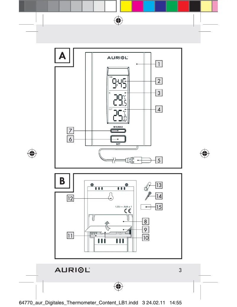 Page 1 de la notice Manuel utilisateur Auriol H4286B