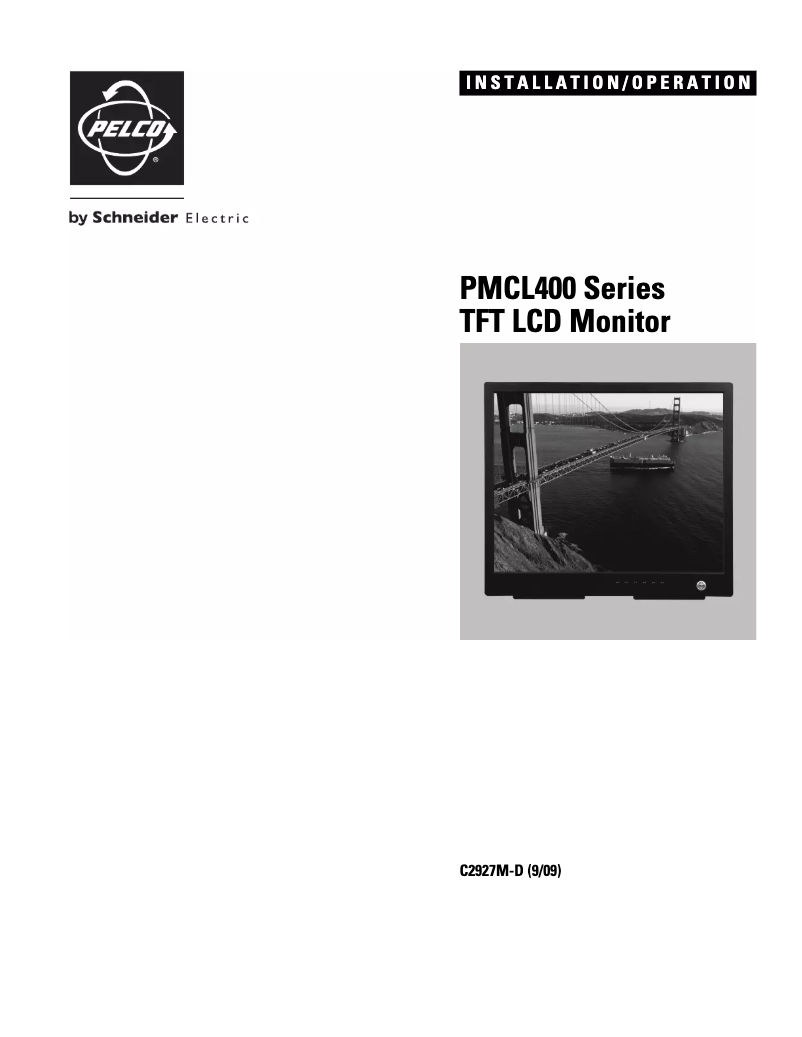 Page 1 de la notice Manuel utilisateur Pelco PMCL419A