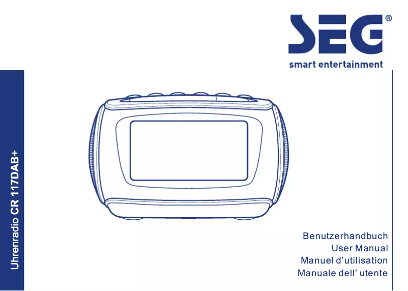 Page n°1 - Manuel utilisateur SEG CR 117DAB+