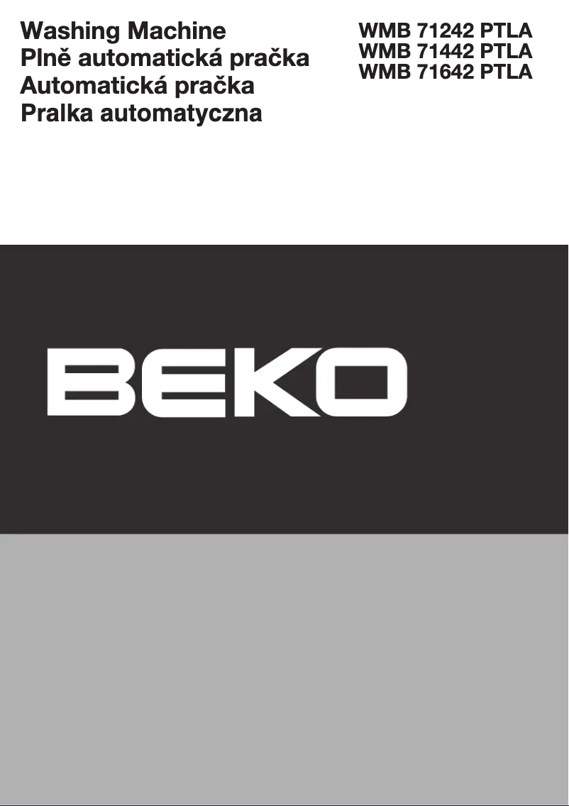 Page n°1 - Manuel utilisateur Beko WMB 71442 PTLA