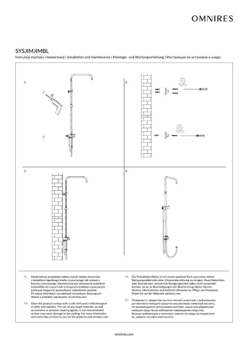Page 1 de la notice Manuel utilisateur Omnires SYSJIMJIMBL
