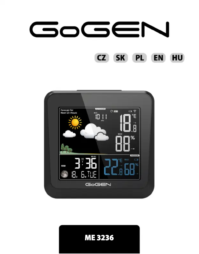 Página 1 del manual Manual de usuario GoGen ME 3236