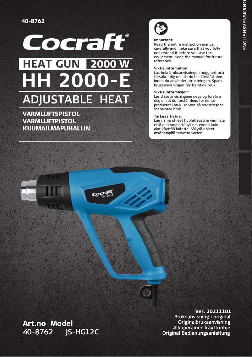 Image de la première page du manuel de l'appareil HH 2000-E