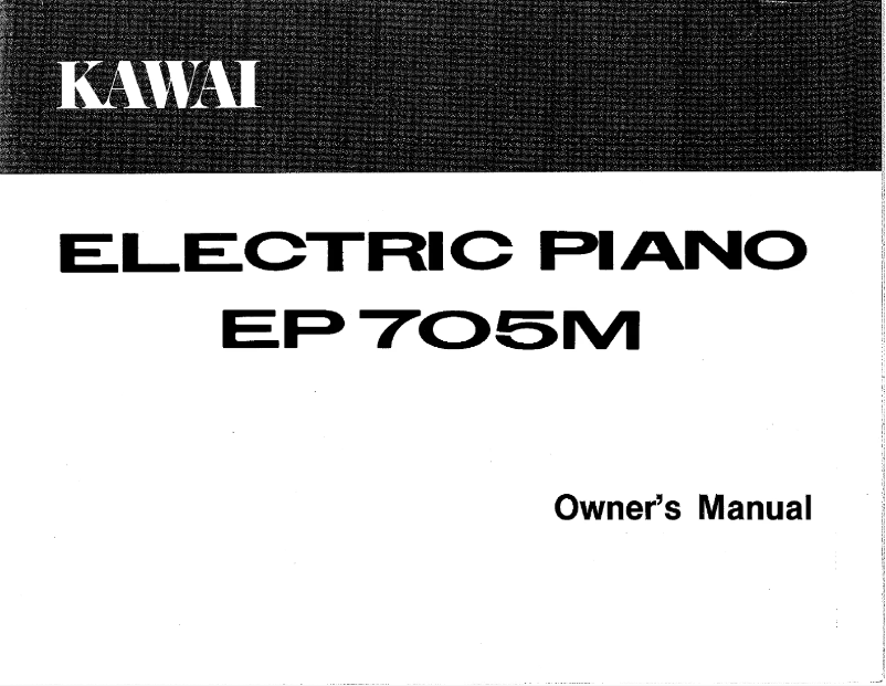 Image de la première page du manuel de l'appareil EP705M