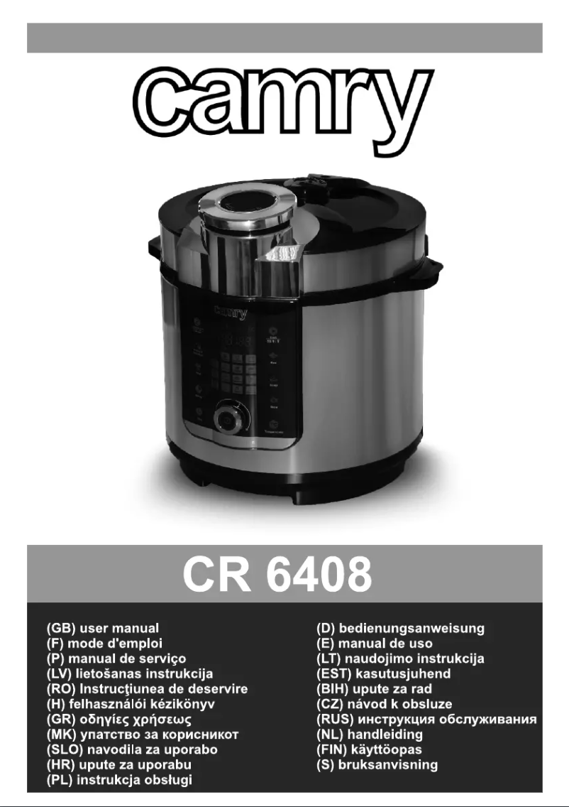 Page 1 de la notice Manuel utilisateur Camry CR 6408