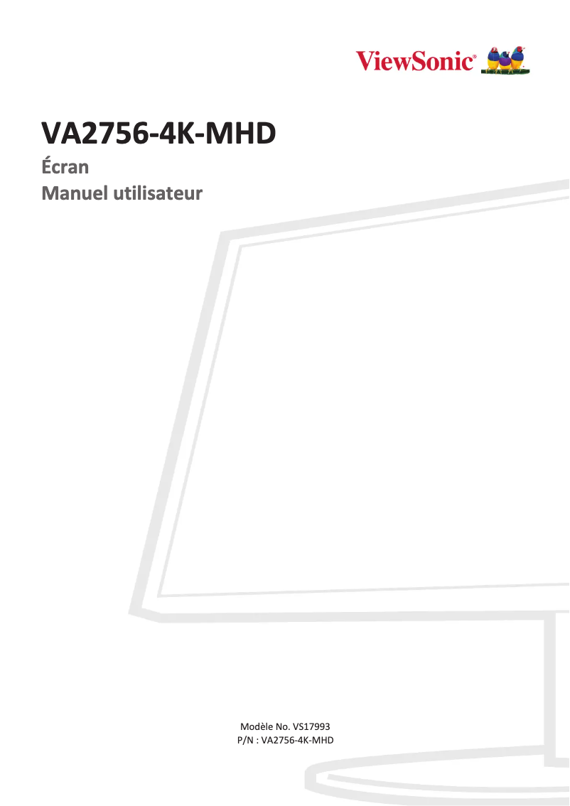 Page n°1 - Manuel utilisateur Viewsonic VA2756-4K-MHD