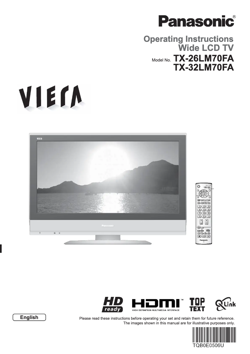 Page 1 de la notice Manuel utilisateur Panasonic Viera TX-26LM70FA