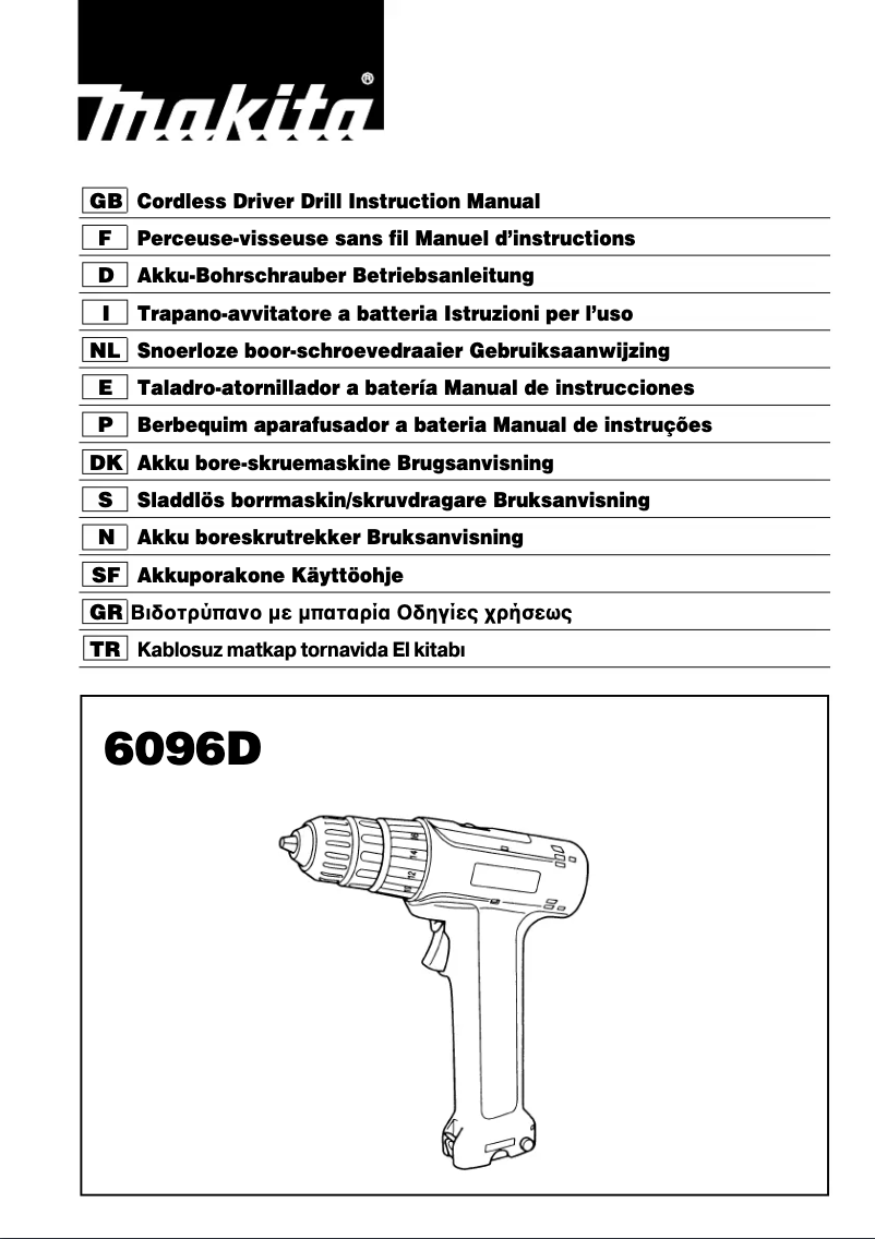 Page n°1 - Manuel utilisateur Makita 6096D