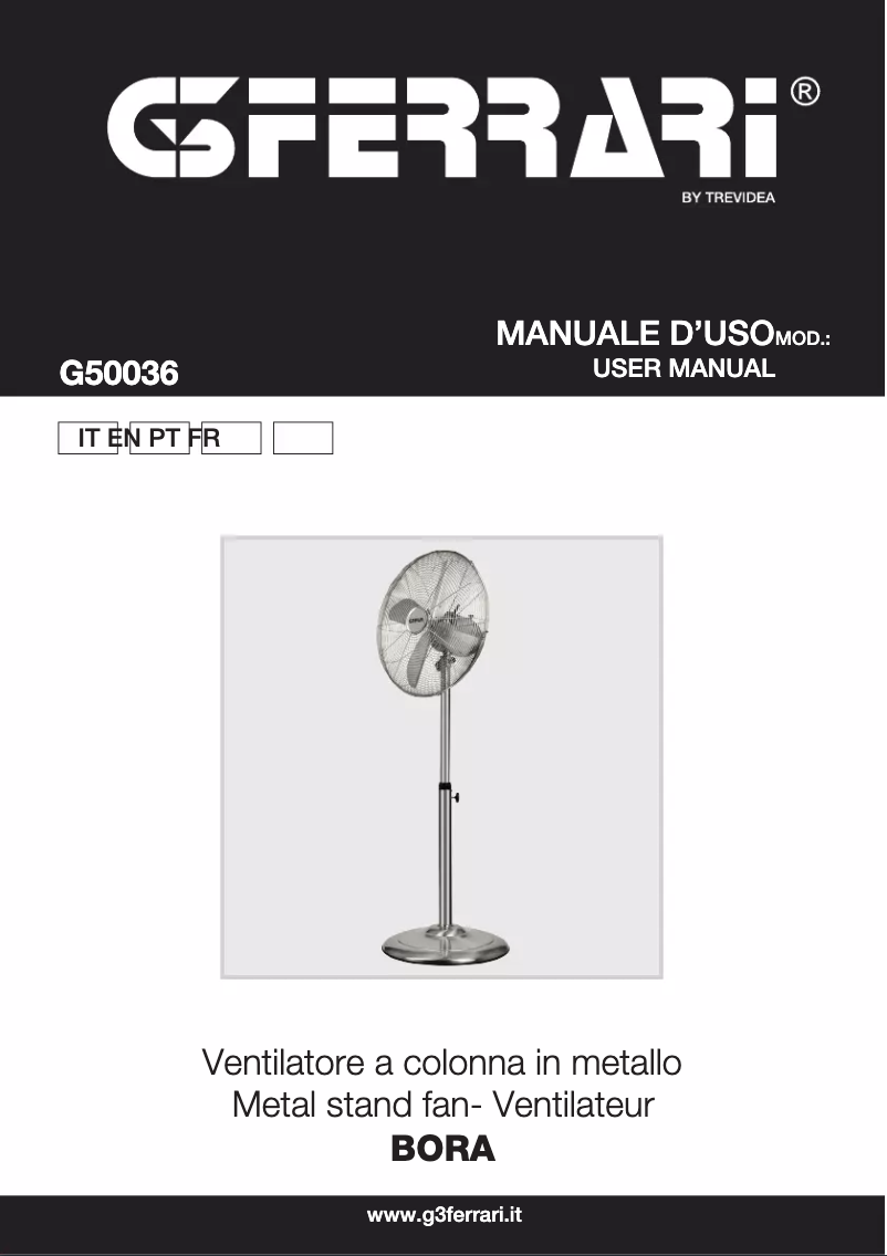 Image de la première page du manuel de l'appareil Bora G50036