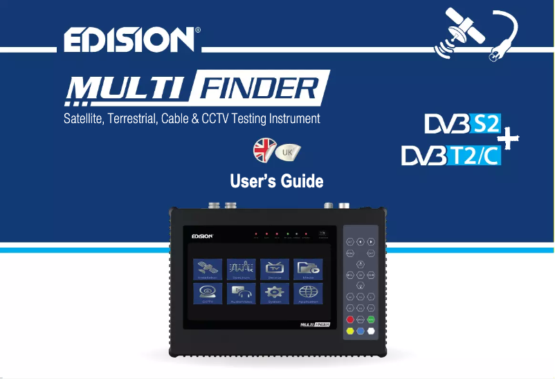 Page n°1 - Manuel utilisateur Edision Multi-Finder DVB-S2