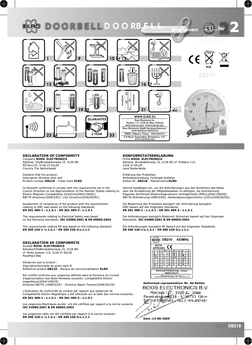 Image de la première page du manuel de l'appareil DB210
