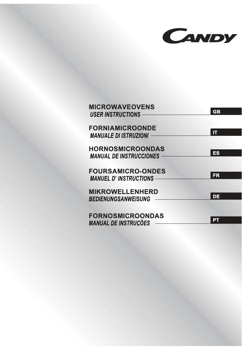 Page 1 de la notice Manuel utilisateur Candy CMW 7117 DW RU