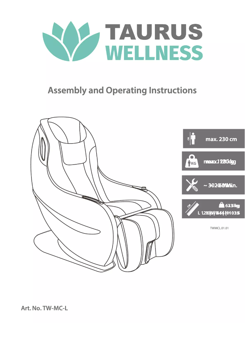 Page n°1 - Manuel utilisateur Taurus TW-MC-L