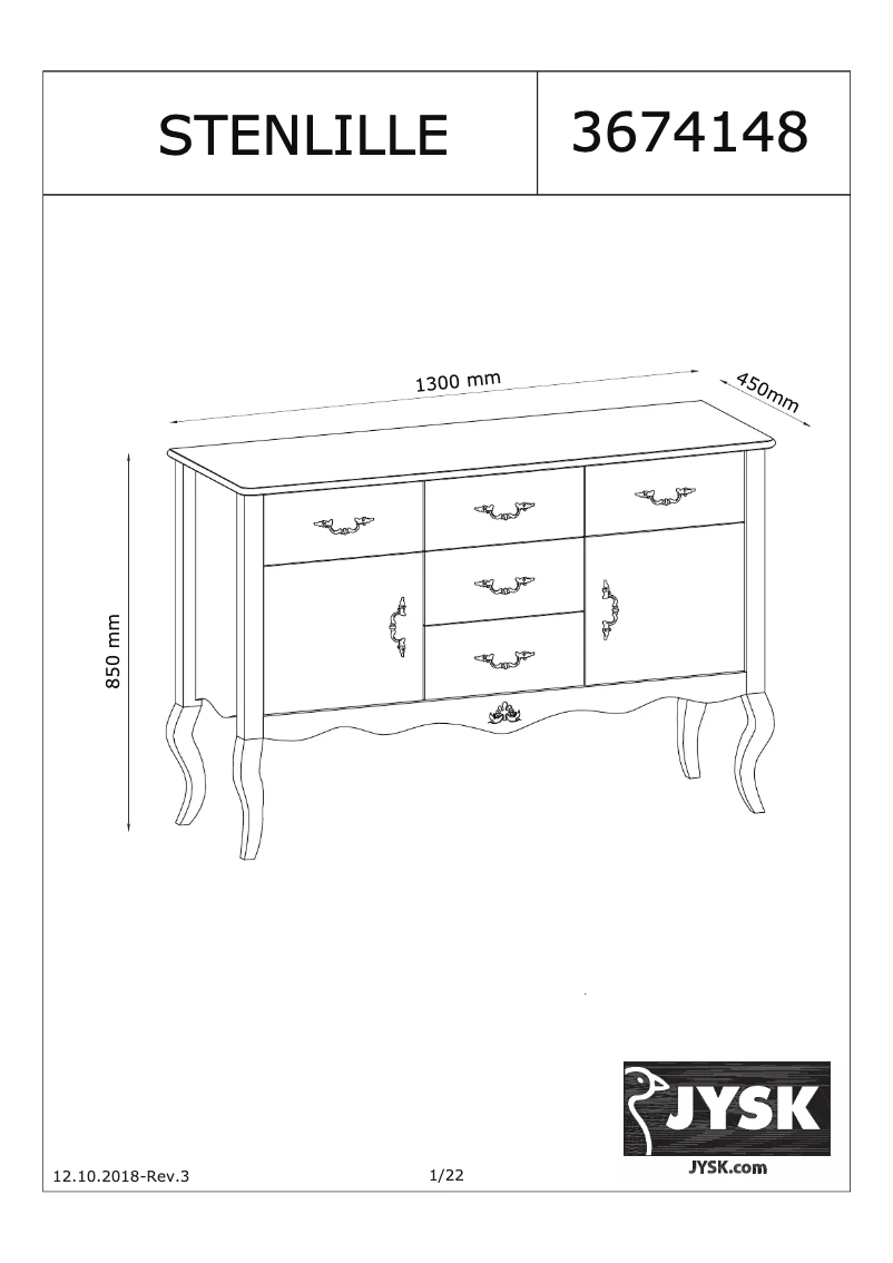 Page n°1 - Manuel utilisateur JYSK STENLILLE