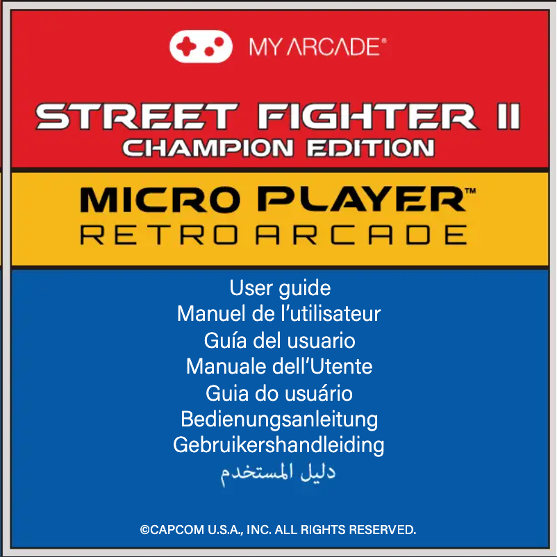 Page 1 de la notice Manuel utilisateur My Arcade Street fighter 2