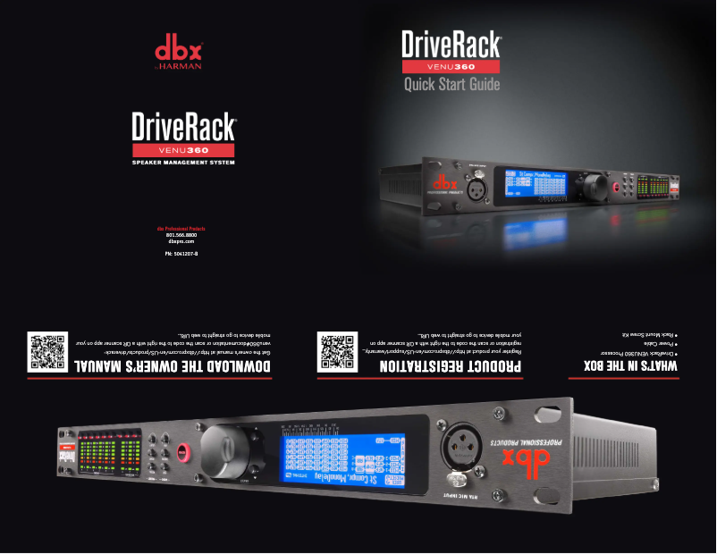 Page n°1 - Guide de démarrage rapide DBX DriveRack Venu360