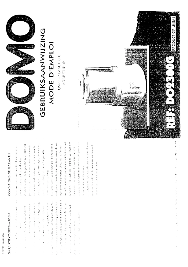 Page 1 de la notice Manuel utilisateur Domo DO2300G