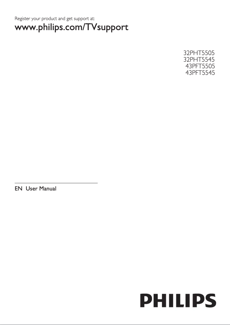Page n°1 - Manuel utilisateur Philips 43PFT5545