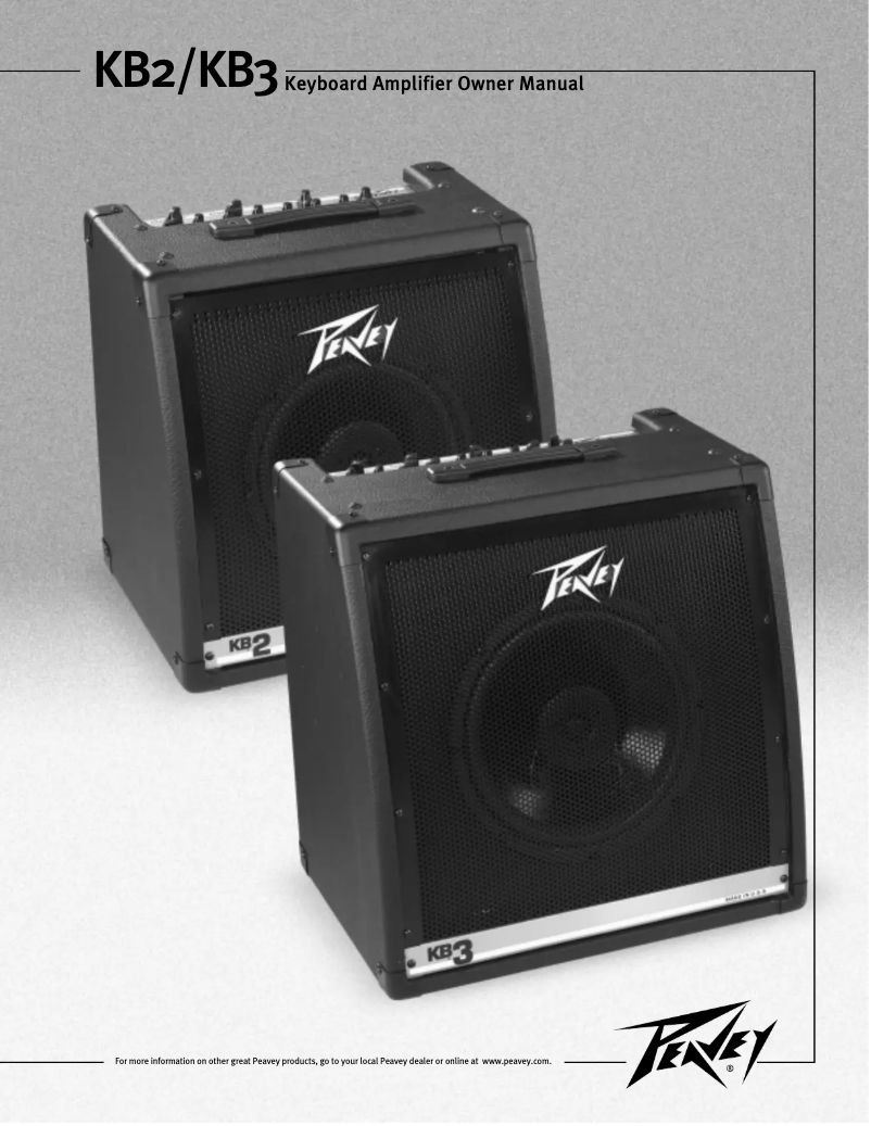 Página 1 del manual Manual de usuario Peavey KB3