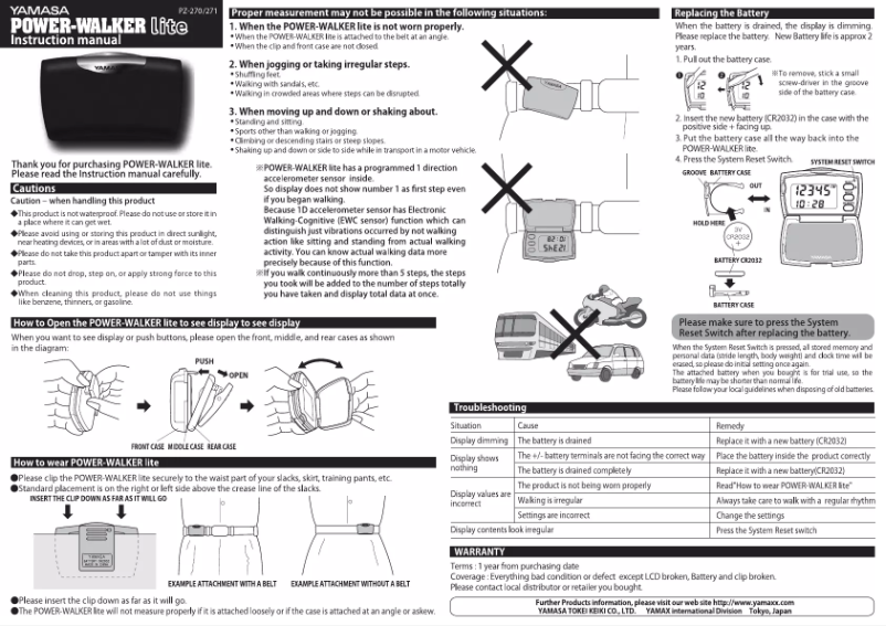 Image de la première page du manuel de l'appareil Power-Walker Lite PZ-270