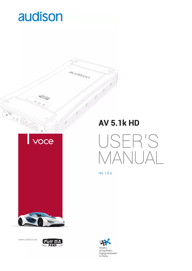Image de la première page du manuel de l'appareil Voce AV 5.1k HD