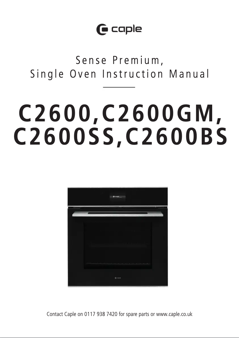 Page 1 de la notice Manuel utilisateur Caple C2600