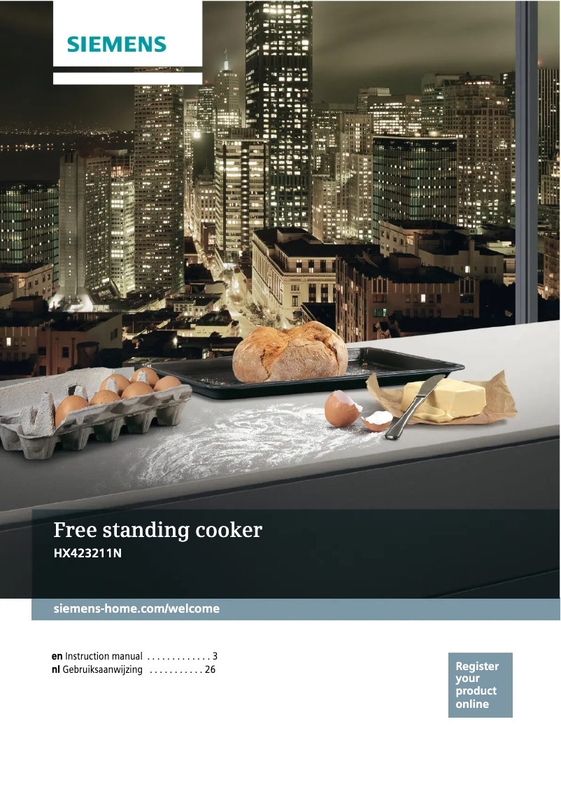 Page 1 de la notice Manuel utilisateur Siemens HX423211N