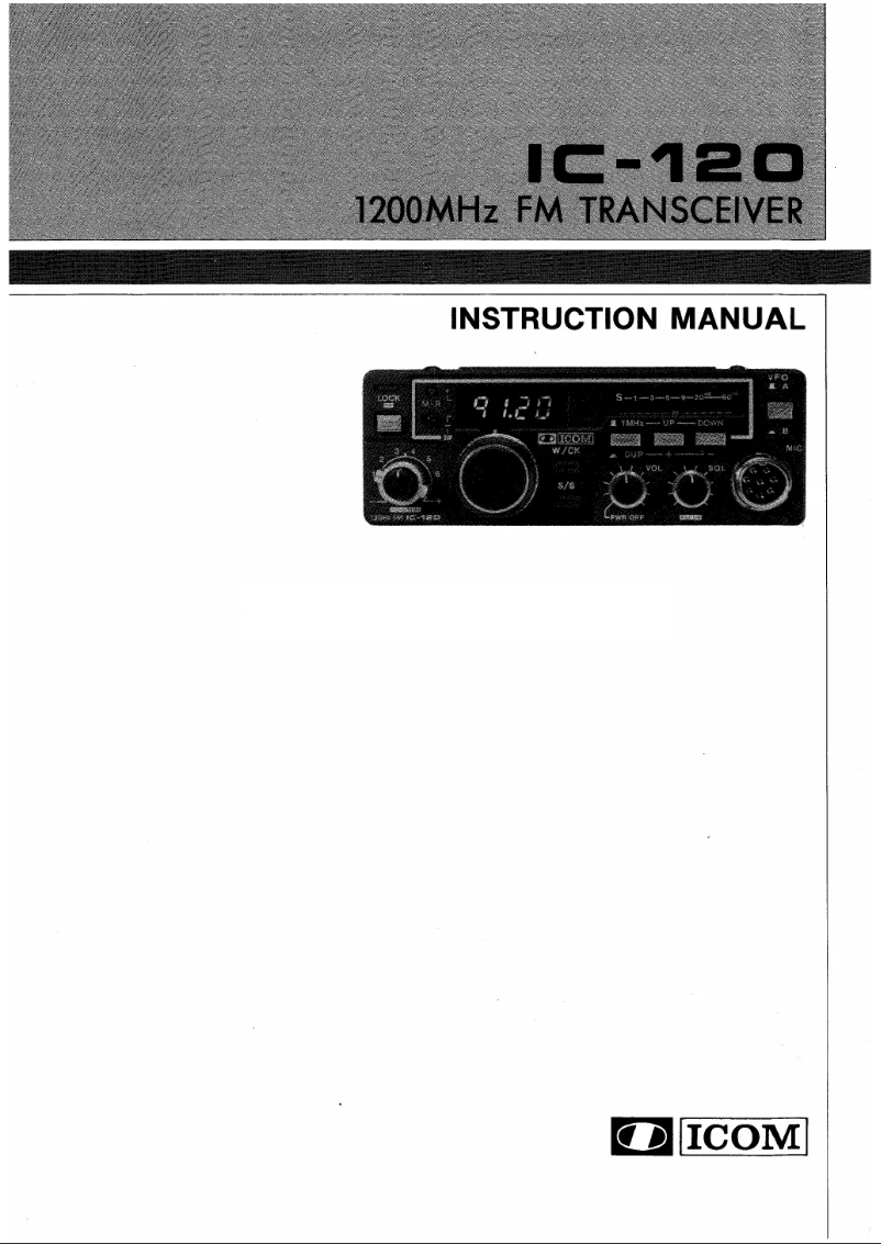 Page n°1 - Manuel utilisateur ICOM IC-120