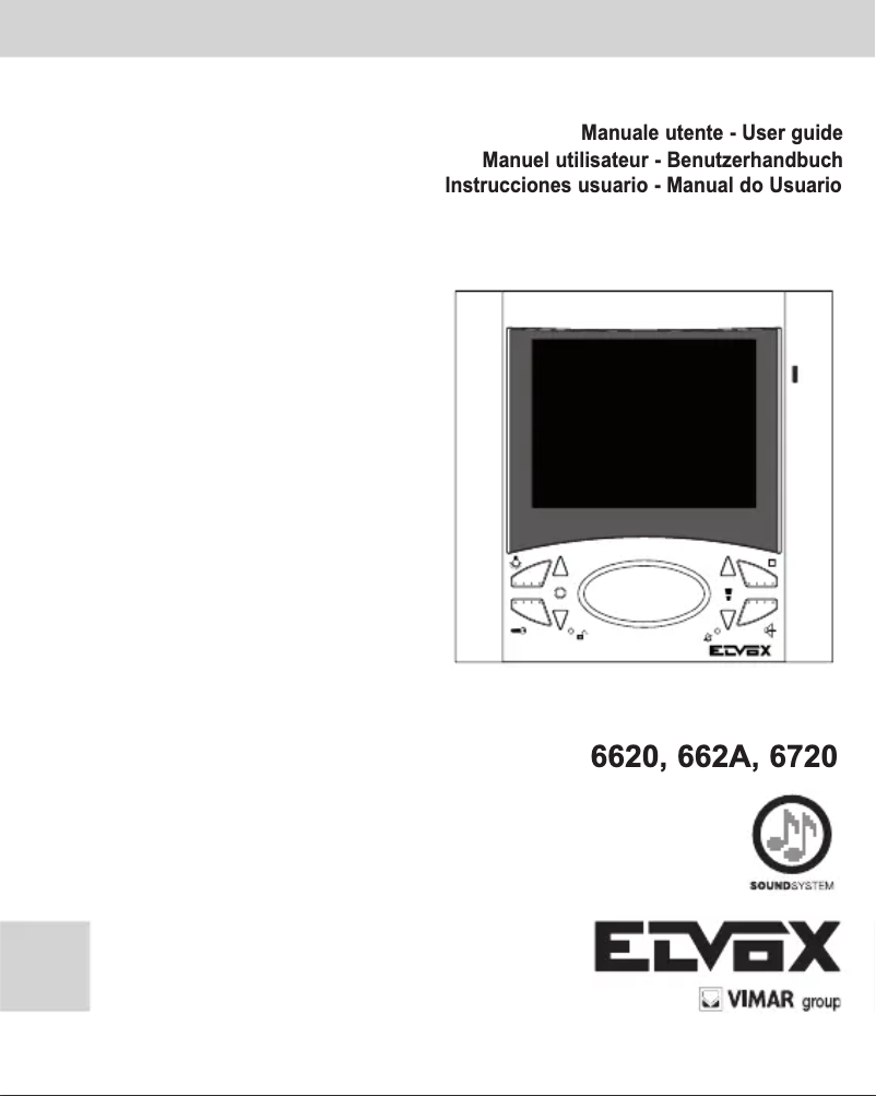 Page n°1 - Manuel utilisateur Vimar ELVOX 6620