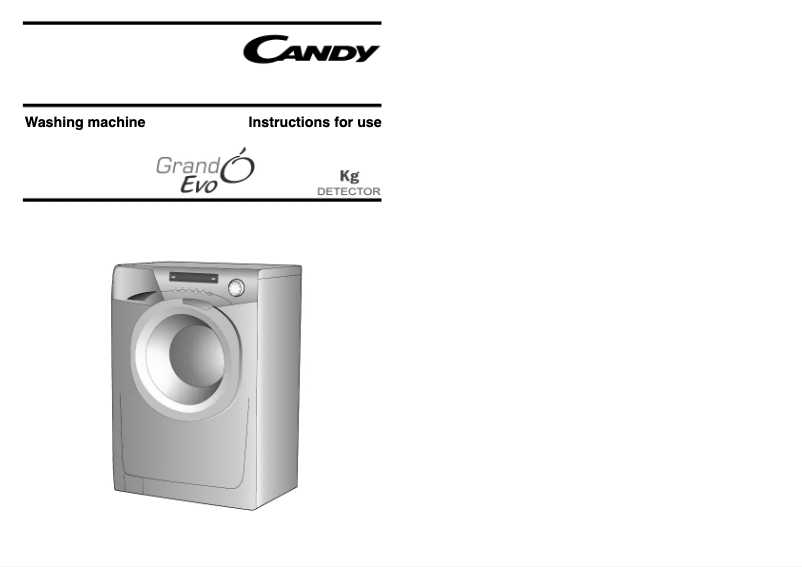Page n°1 - Manuel utilisateur Candy EVO 9143