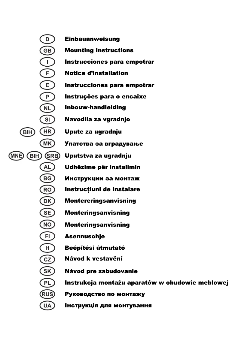 Page 1 de la notice Guide d'installation Gorenje RBI4121AW