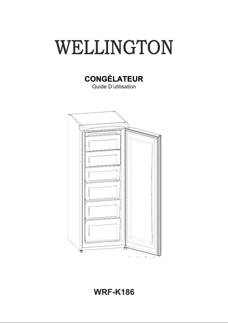 Page n°1 - Manuel utilisateur Wellington WRF-K186