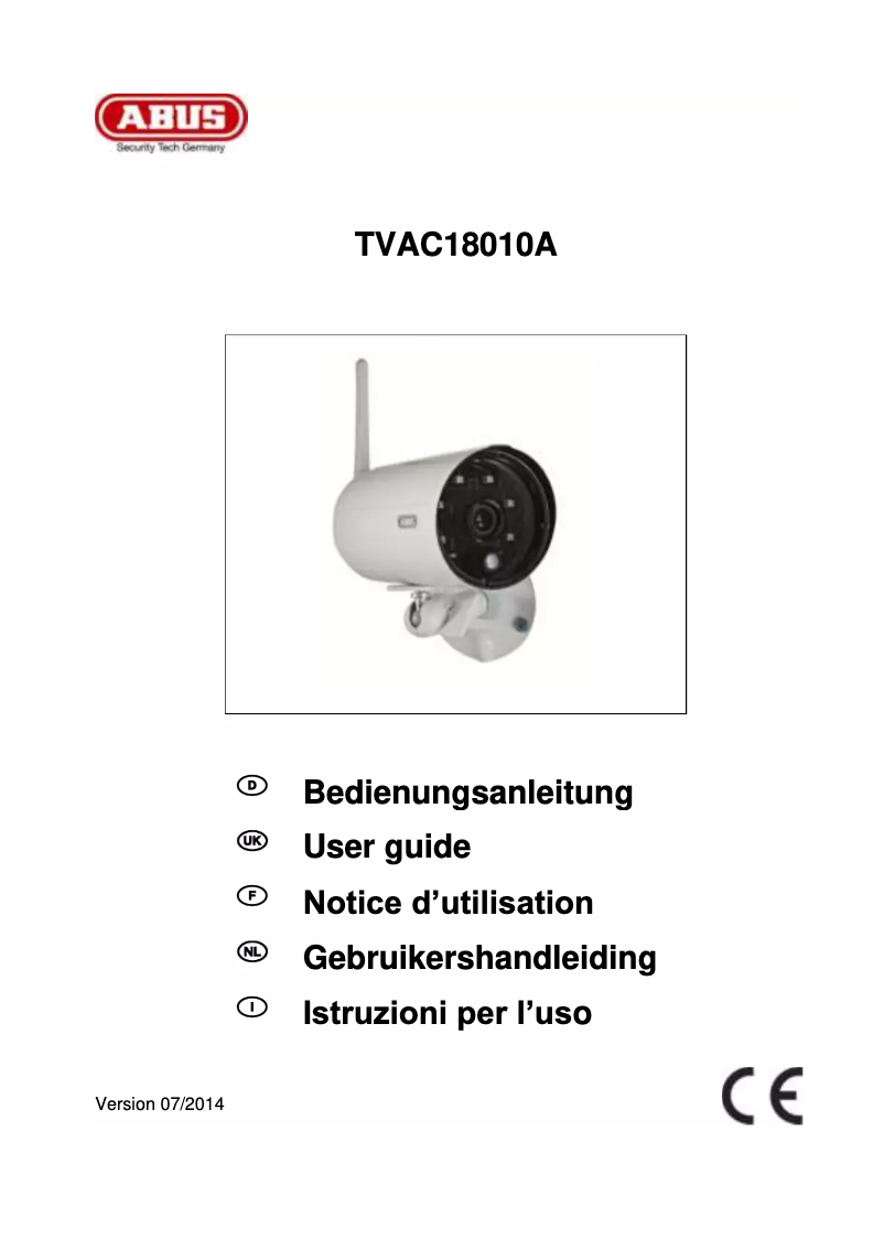 Page n°1 - Manuel utilisateur Abus TVAC18010A