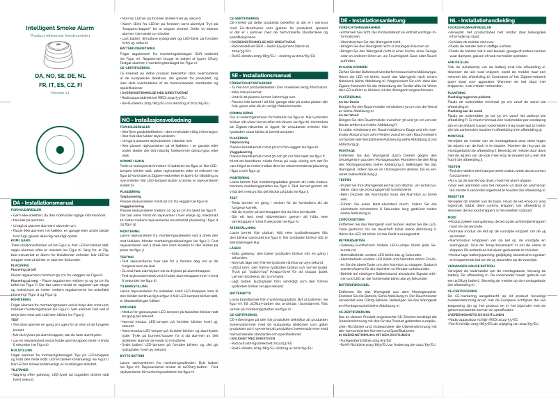 Page n°1 - Manuel utilisateur Frient Intelligent Smoke Alarm