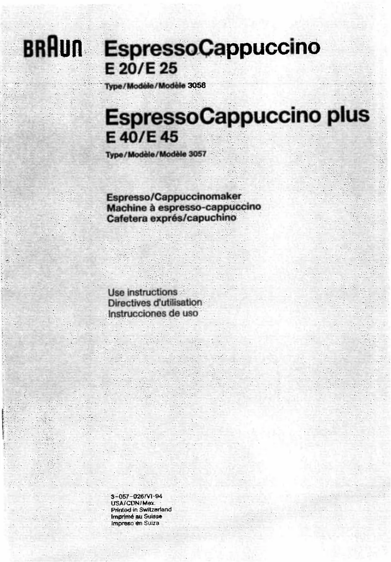 Imagen de la primera página del manual del dispositivo E 20