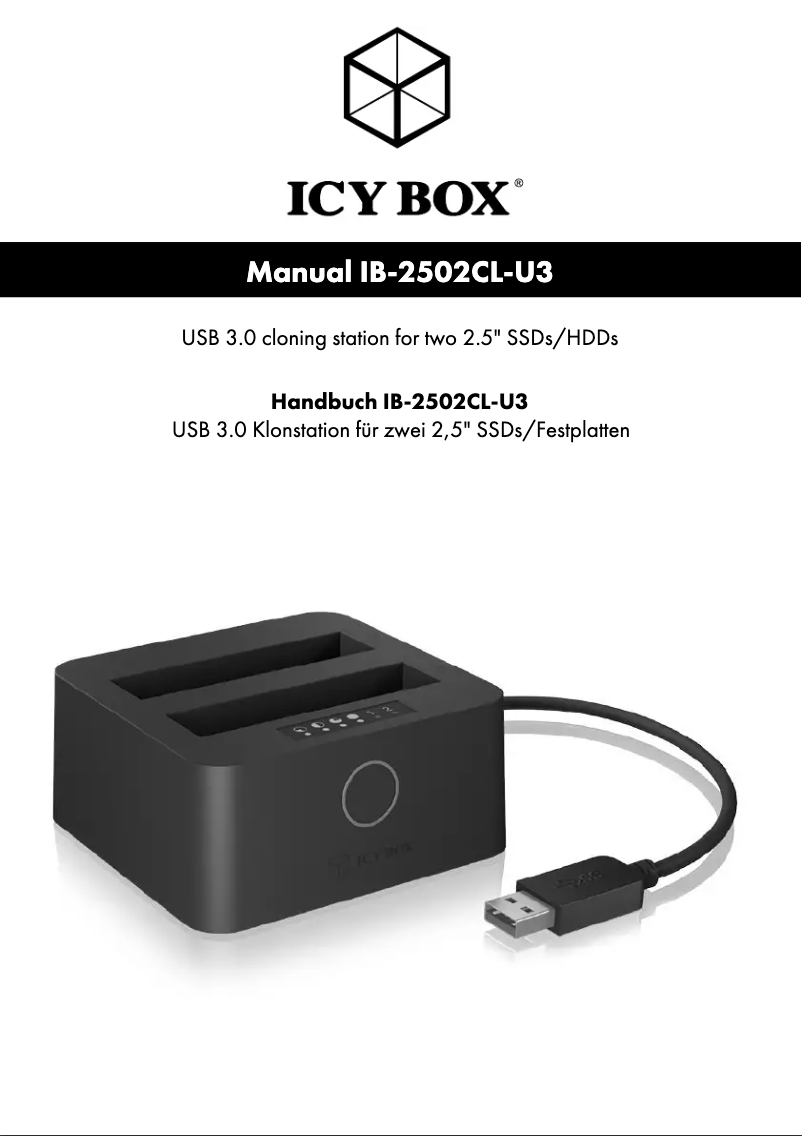 Página 1 del manual Manual de instrucciones Icy Box IB-2502CL-U3