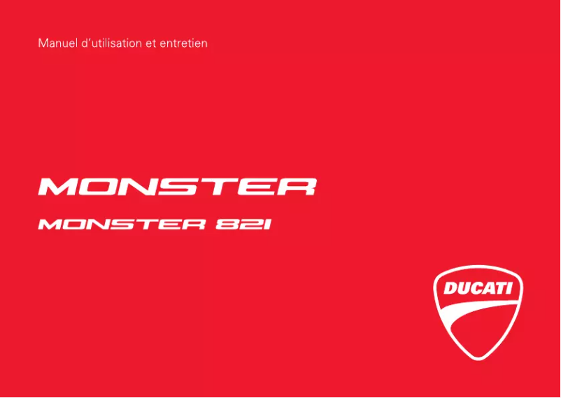 Page 1 of the manual User Manual Ducati Monster 821 Stripe (2017)