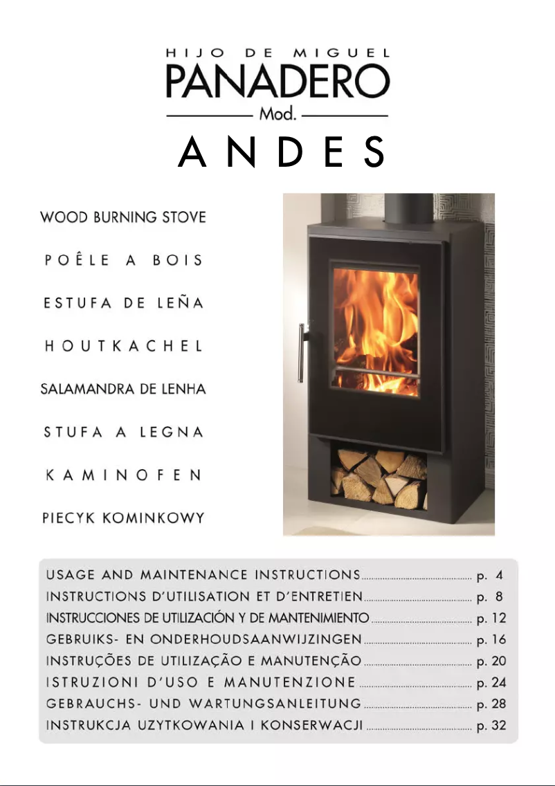 Page 1 de la notice Manuel utilisateur Panadero ANDES