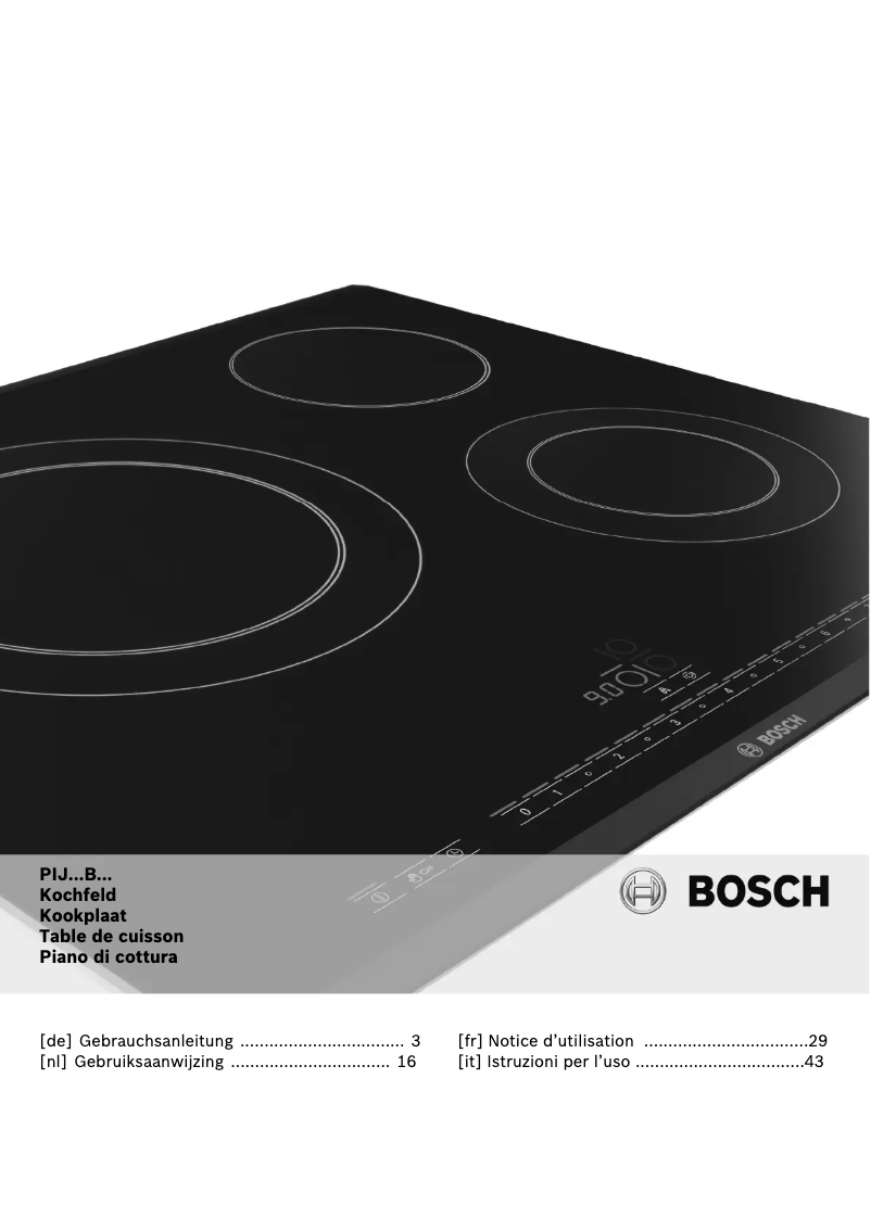 Page n°1 - Manuel utilisateur Bosch PIJ651B17E