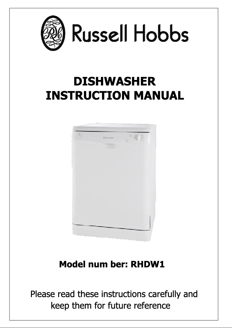 Page n°1 - Manuel utilisateur Russell Hobbs RHDW1