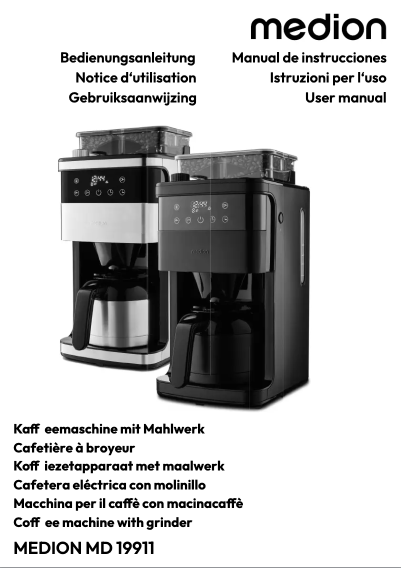 Image de la première page du manuel de l'appareil MD 19911