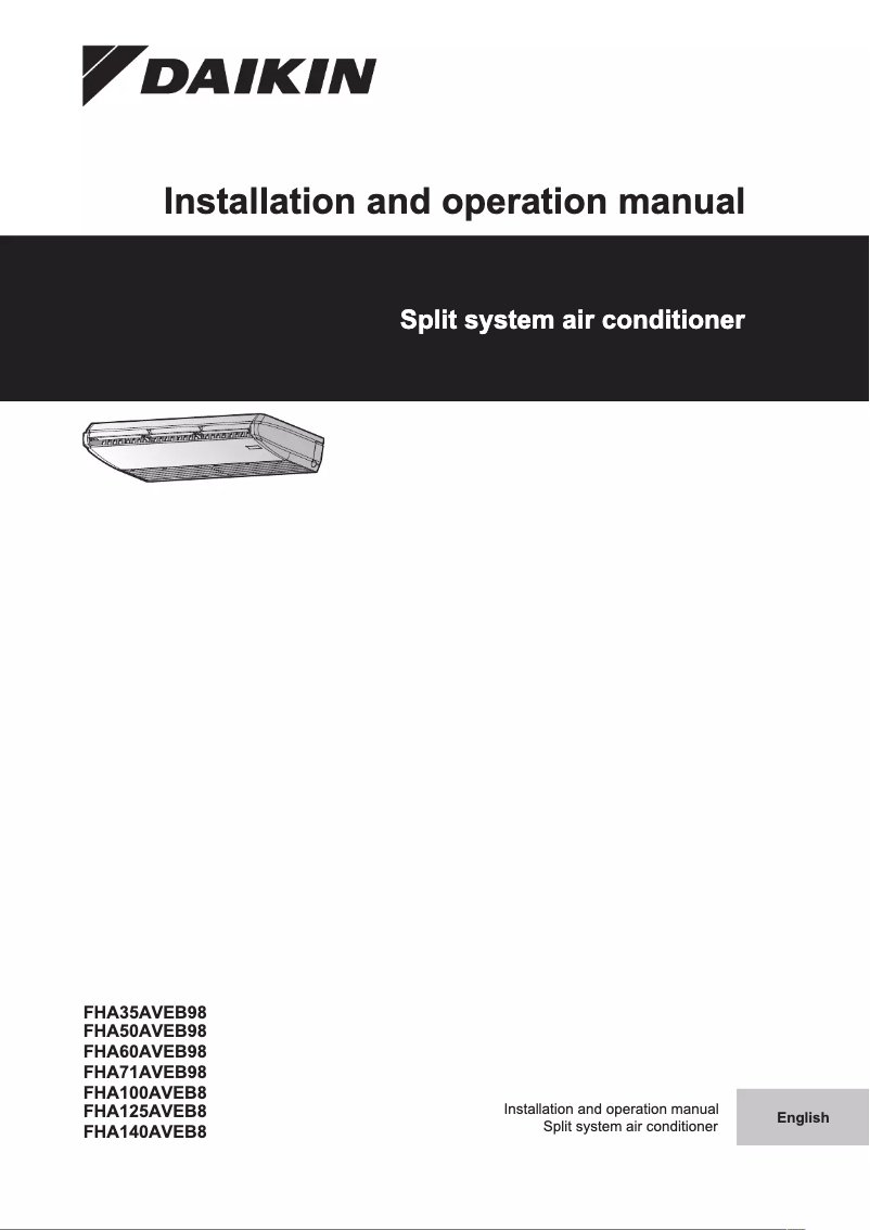 Página 1 del manual Manual de usuario Daikin FHA71AVEB98