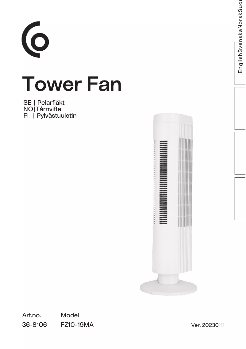 Page n°1 - Manuel utilisateur Clas Ohlson FZ10-19MA