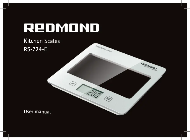 Page n°1 - Manuel utilisateur Redmond RS-724-E
