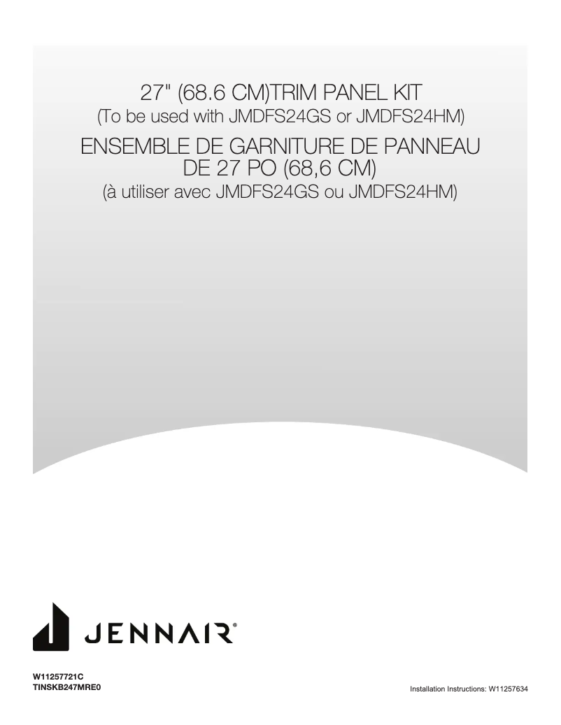 Page n°1 - Guide d'installation Jenn-Air JMDFS24HM
