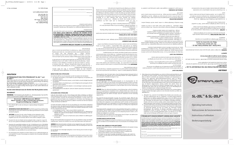 Image de la première page du manuel de l'appareil SL-20L