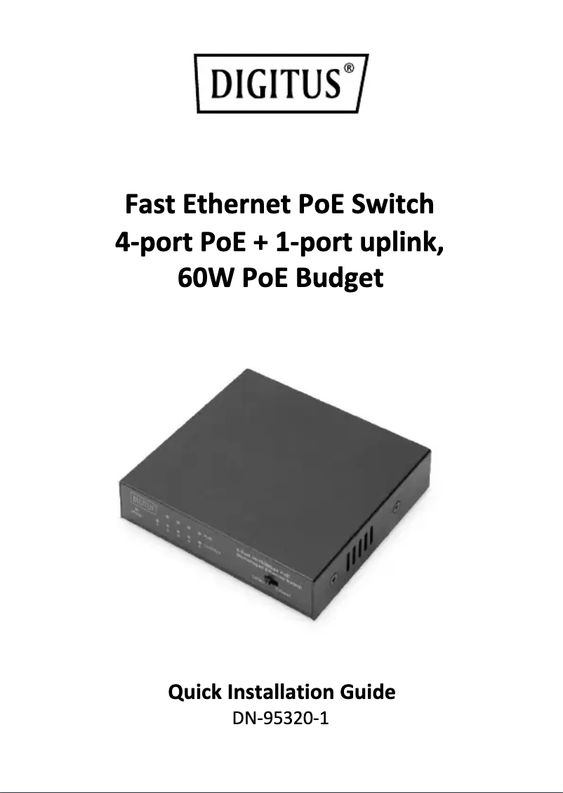 Image de la première page du manuel de l'appareil DN-95323