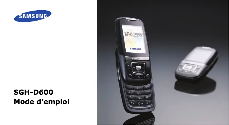 Page 1 de la notice Manuel utilisateur Samsung SGH-D600