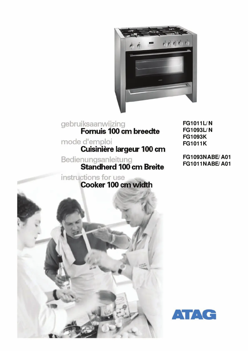 Page 1 de la notice Manuel utilisateur Atag FG1093KANL