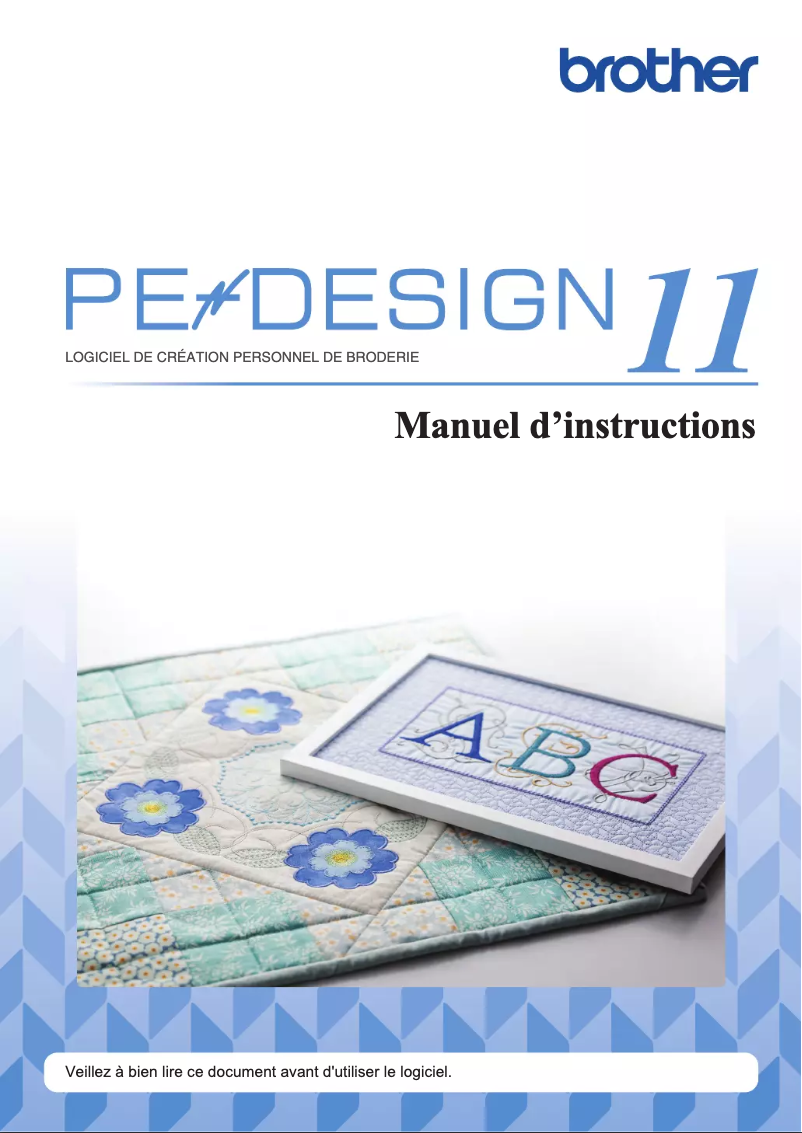 Page 1 de la notice Manuel utilisateur Brother Pe-Design 11